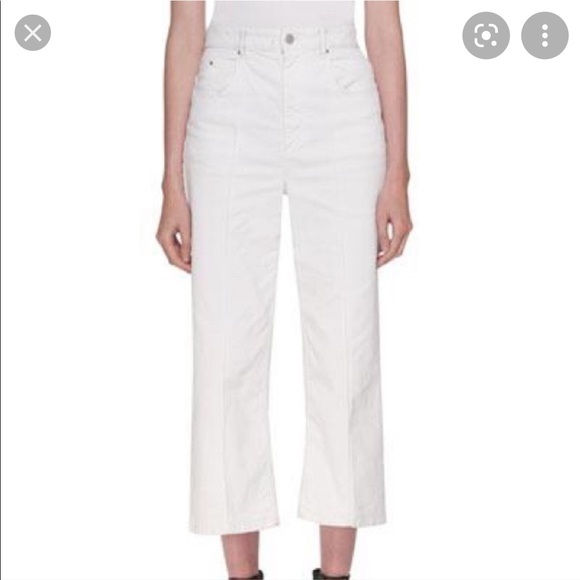 GAP Denim - Gap High Rise Wide Leg Crop Jeans in White